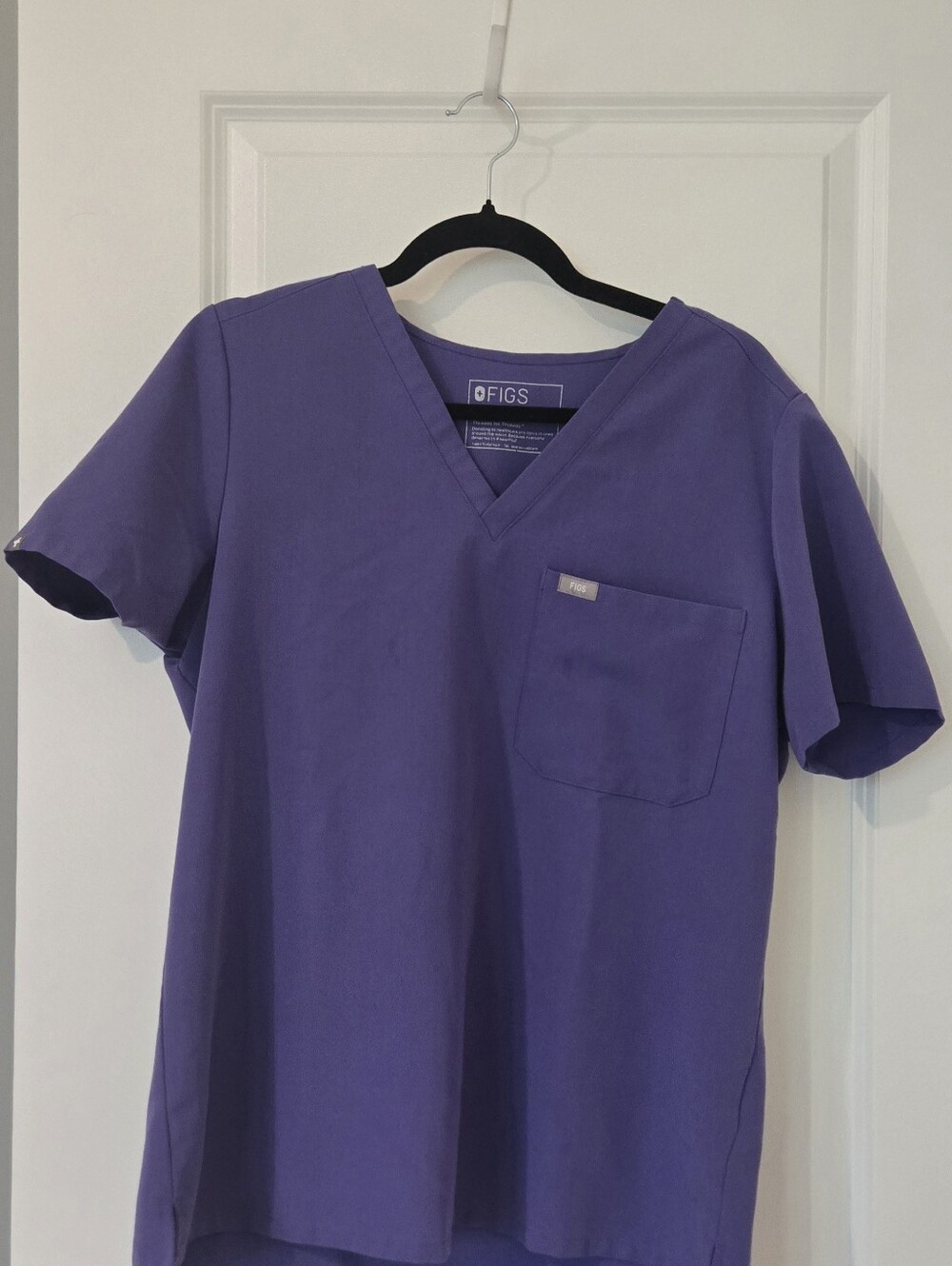 Figs Women's Purple Scrub Set, One Pocket Scrub Top And Kade Cargo Scrub Pants